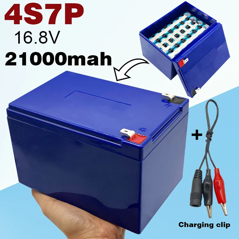 

16.8V battery, 21ah 4s7p 14.8V 16.8v, suitable for ncr18650ga, with 30A BMS, high power lithium ion inverter, touring car solar