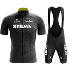 Трикотажный комплект для велоспорта STRAVA 2022, мужские профессиональные велосипедные нагрудники, шорты, дышащая быстросохнущая велосипедная одежда, одежда для велоспорта, трикотажная одежда для велоспорта