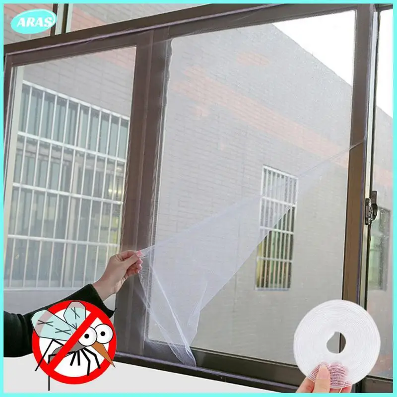 

1pc Fabric Tape Window Screen Mesh Net Insect Fly Bug Mosquito Moth Door Netting White Color Easy To Fit Window Screens Textile