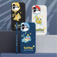anime pokemon phone protective case pikachu squirtle iphone 11 12 pro max 7 8 plus xs x xr tpu soft all wrapped shockproof gift