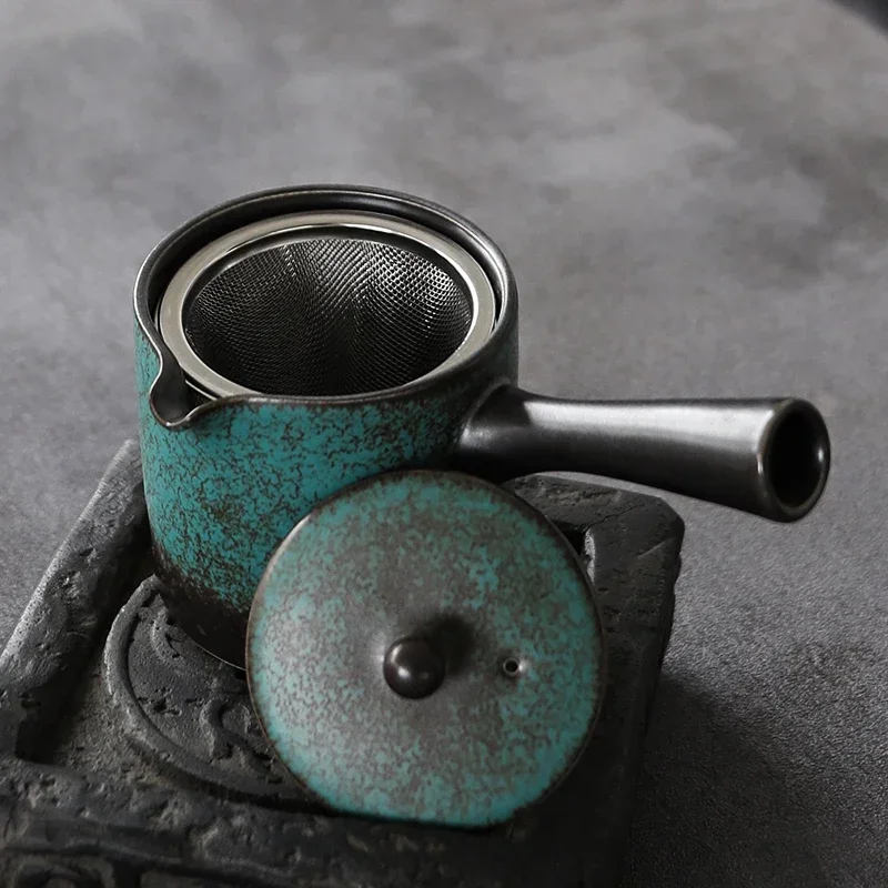 Керамический чайник kyusu зеленый традиционный китайский 200 мл