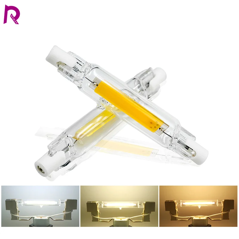 Super Bright R7S LED Light Bulb 5W 10W 20W 220V Glass Tube Lamp Constant Power Light LED Lighting 78mm 118mm J78 J118 COB Bulbs