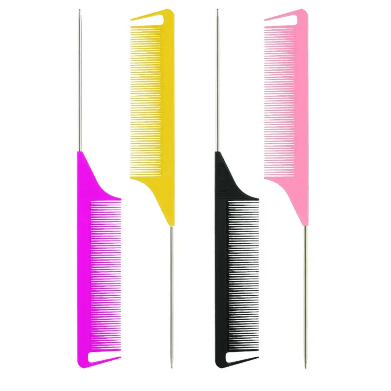 Стильная профессиональная черная металлическая булавка с мелкими зубьями