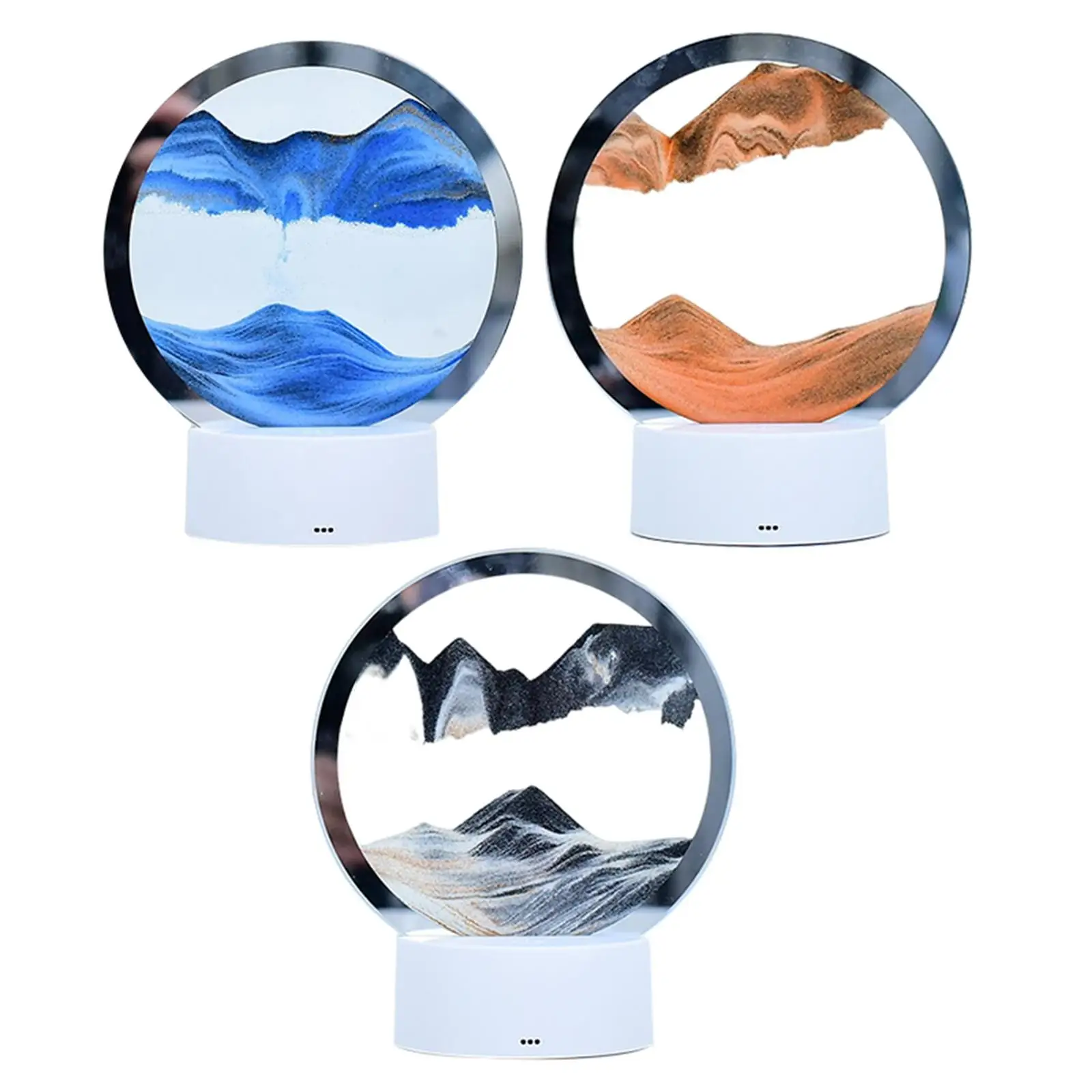 Картина ночного освещения с изображением текущего песка для гостиной настольного дома