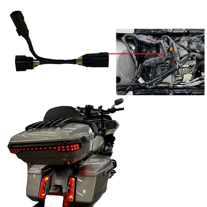 Мотоциклетный светодиодный жгут Tour-Pak 12-контактный адаптер на 6-контактный для CVO