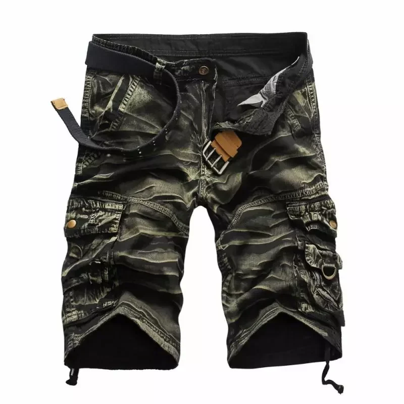 

Cargo Shorts Mens Casual Shorts Men's Cotton Cargo Short No Belt Dropshipping Mens Clothing 2021