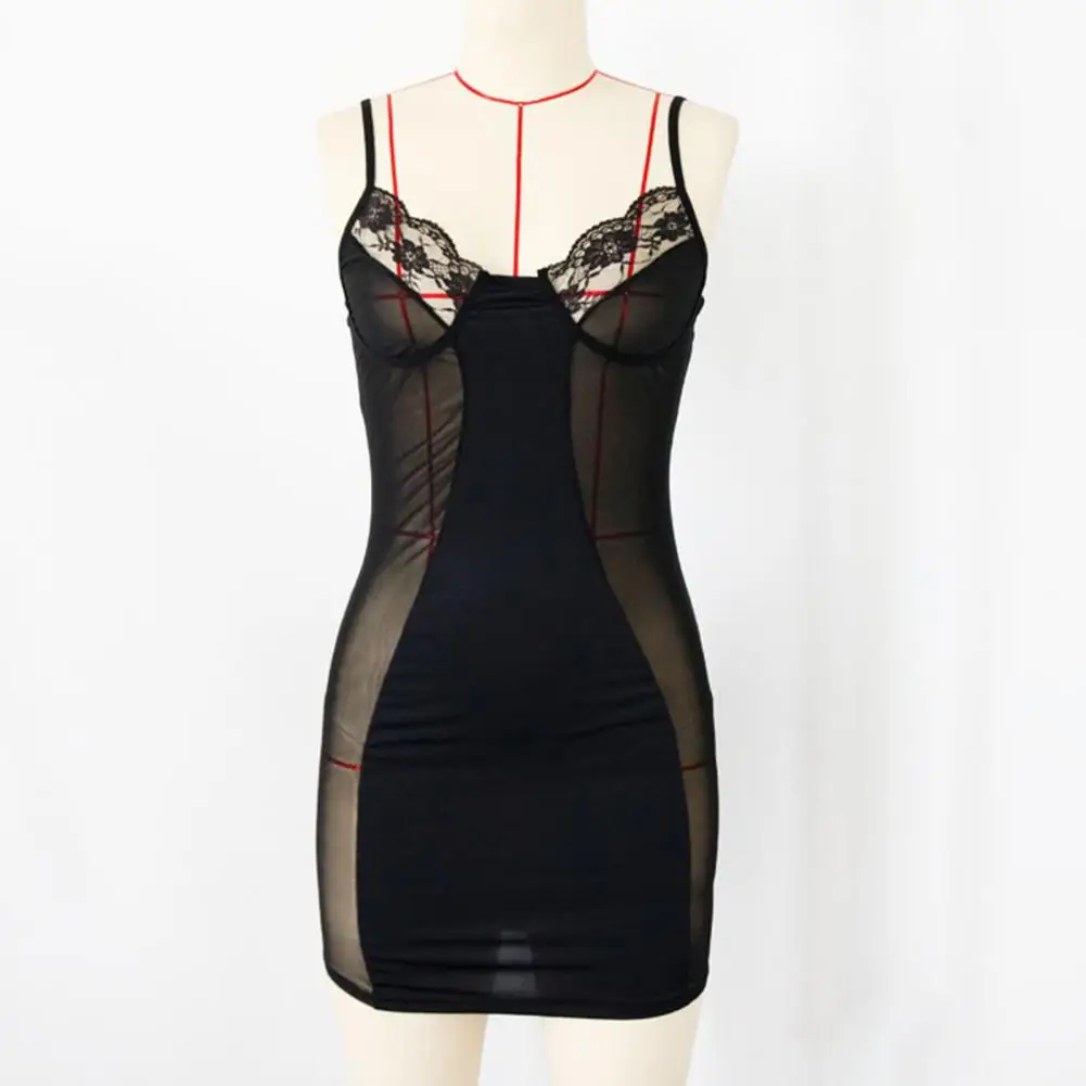 

Popular Lady Pajamas Charming Underwear Dress Sleeveless Sexy Women Sleepwear Pornographic