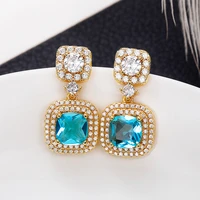 caoshi noblewomen drop earrings with shinning zirconia high quality accessories for anniversary fashion female party jewelry