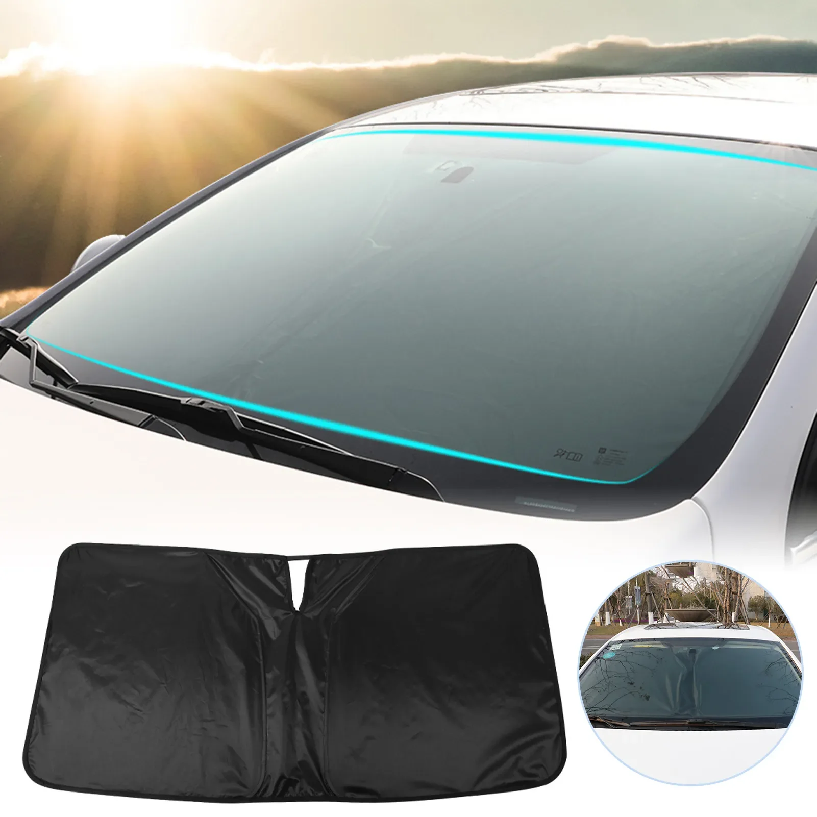 

Windshield Sun Shade Sunshade Artifact Heat Insulation Folding Front Windshield Protector Auto Front Window Visor