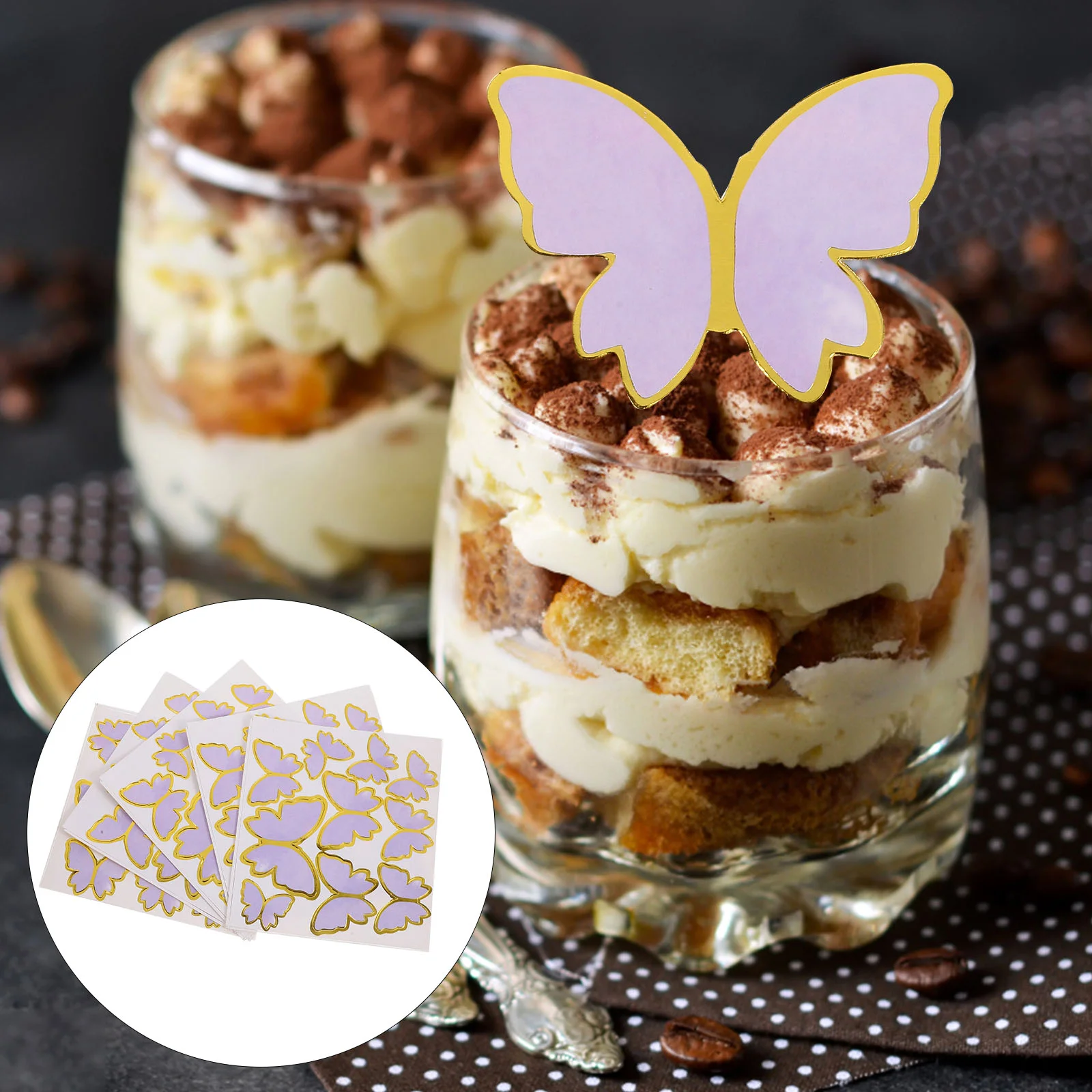 

10 Set Butterfly Cake Insert Wedding Topper Delicate Cupcake Party Decor Hat Appetizers Picks Plug-in Birthday