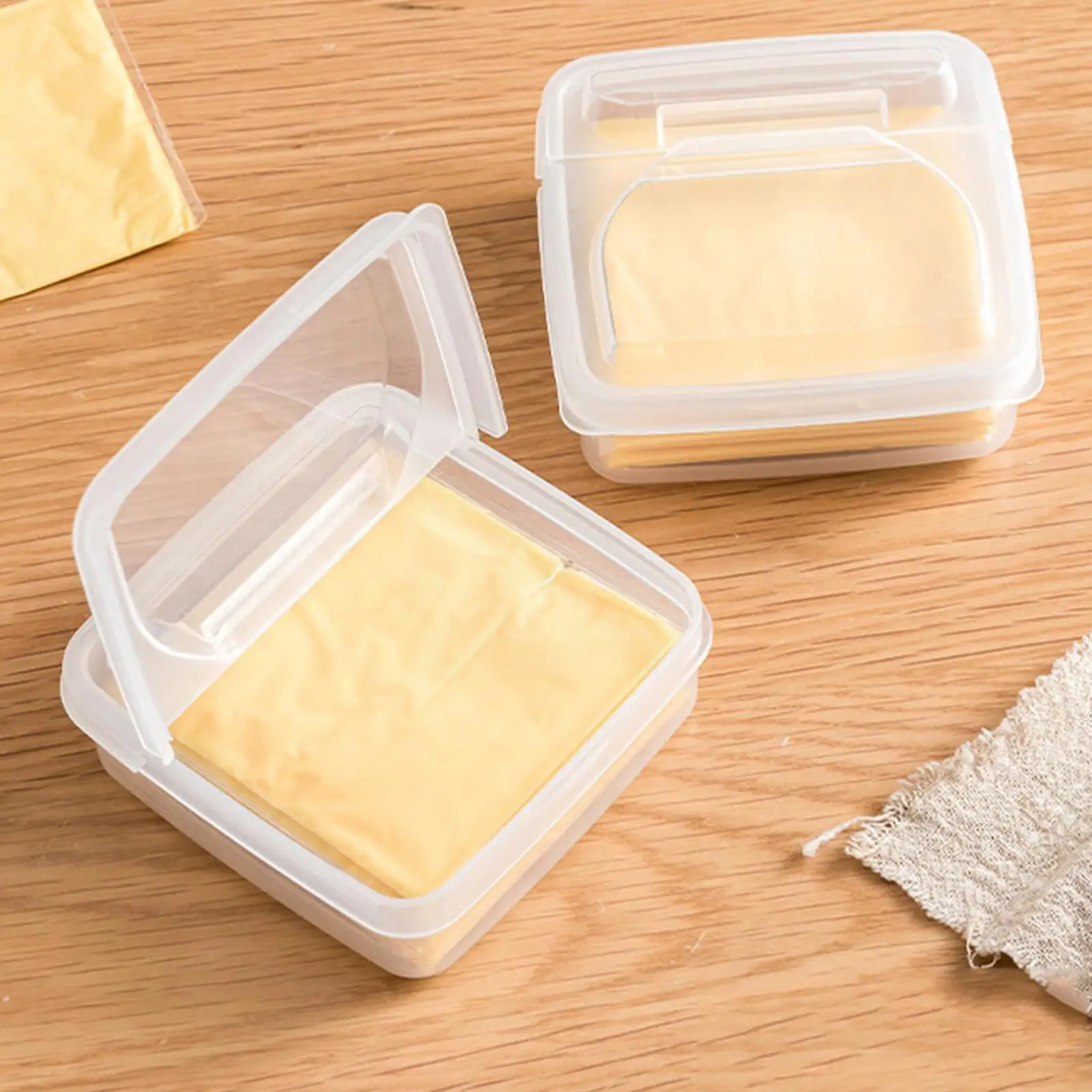 

New Cheese Slice Storage Box Fridge Butter Container Organizer Refrigerator Fruit Portable -keeping Vegetable R3e5