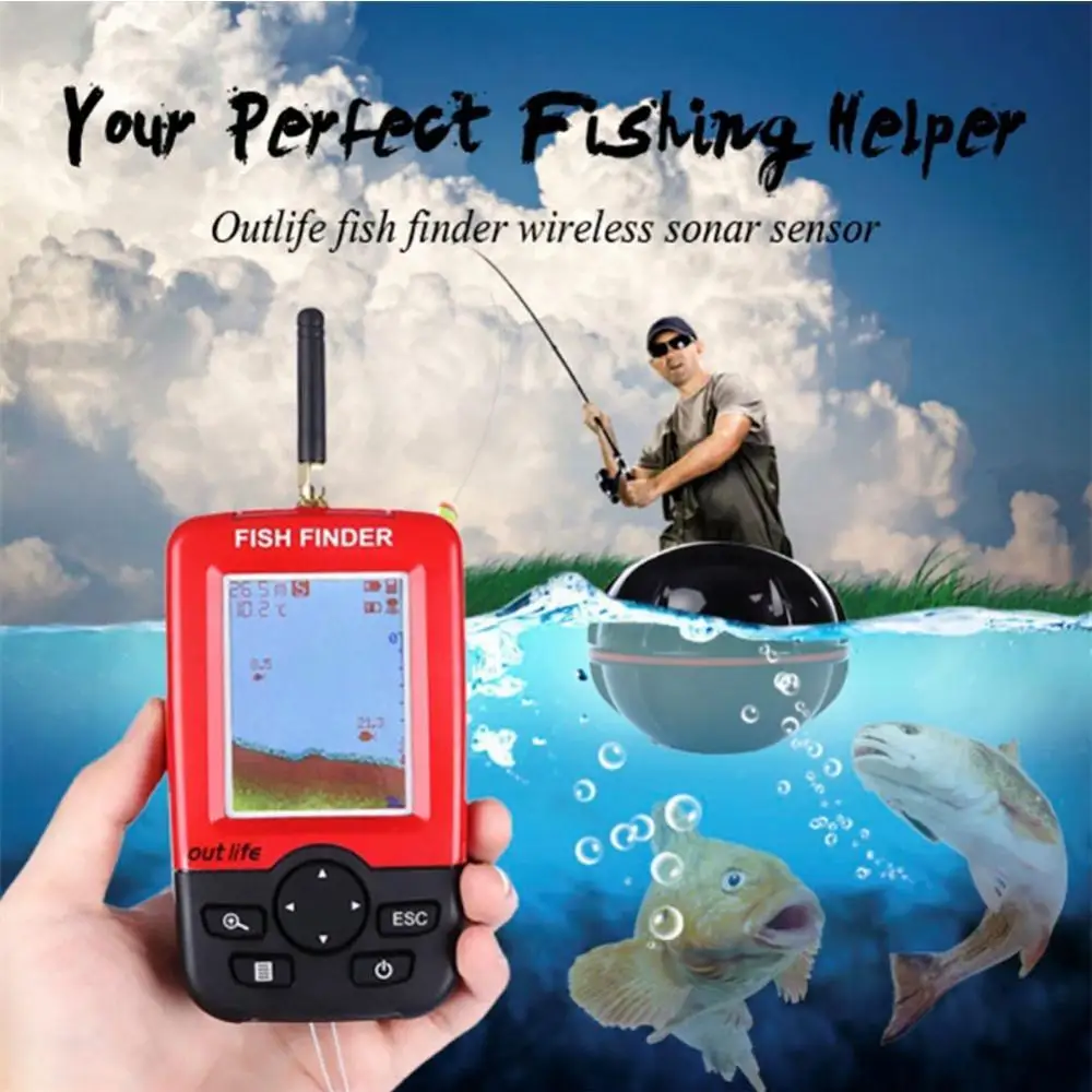Lake Sea Fishing Smart Portable Fish Finder Depth Alarm Wireless Sonar Sensor