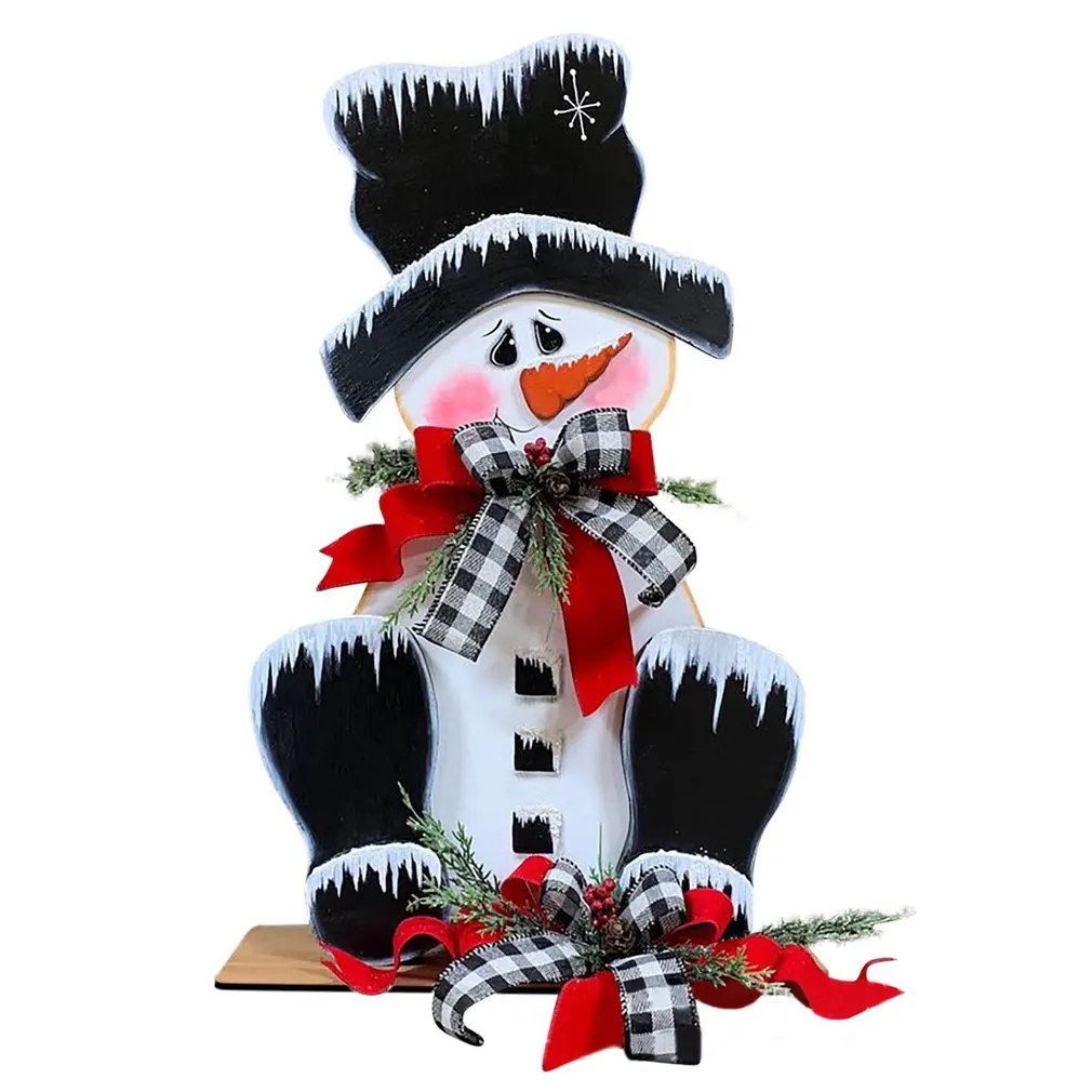 

Wooden Snowman Christmas Ornaments Decoration Crafts Holiday Decorations Outdoor Christmas Decoration Products