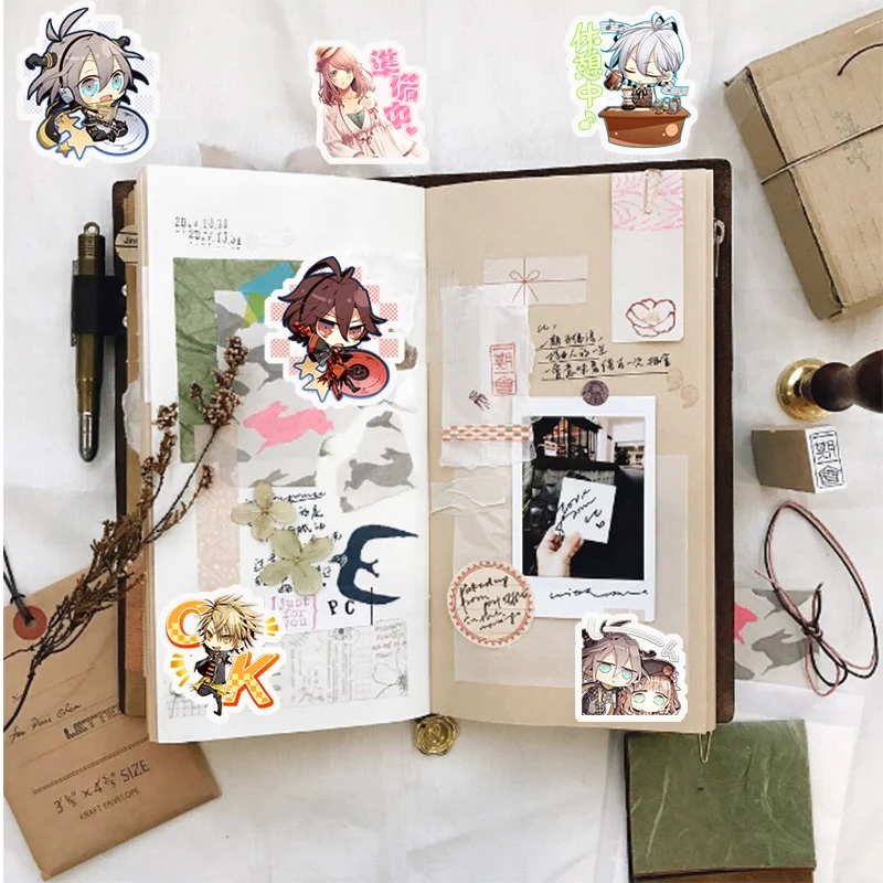 Наклейка с мультипликационными героями японской анимации стикер аниме