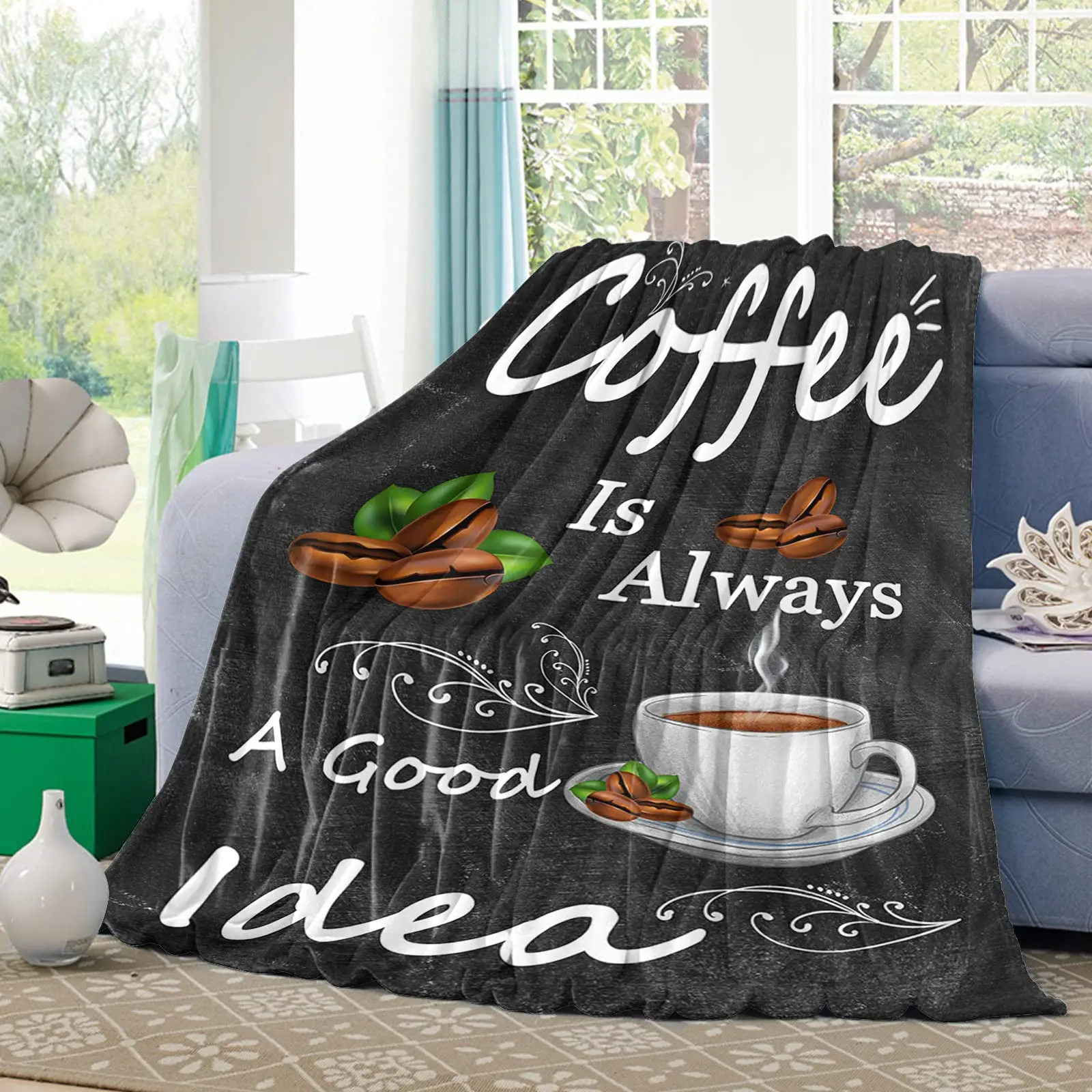 

Flannel Blanket Sloth Throw Blanket for Couch Bed Sloths In Coffee Cup Cute Funny Blanket Soft Lightweight Cozy Warm King Size