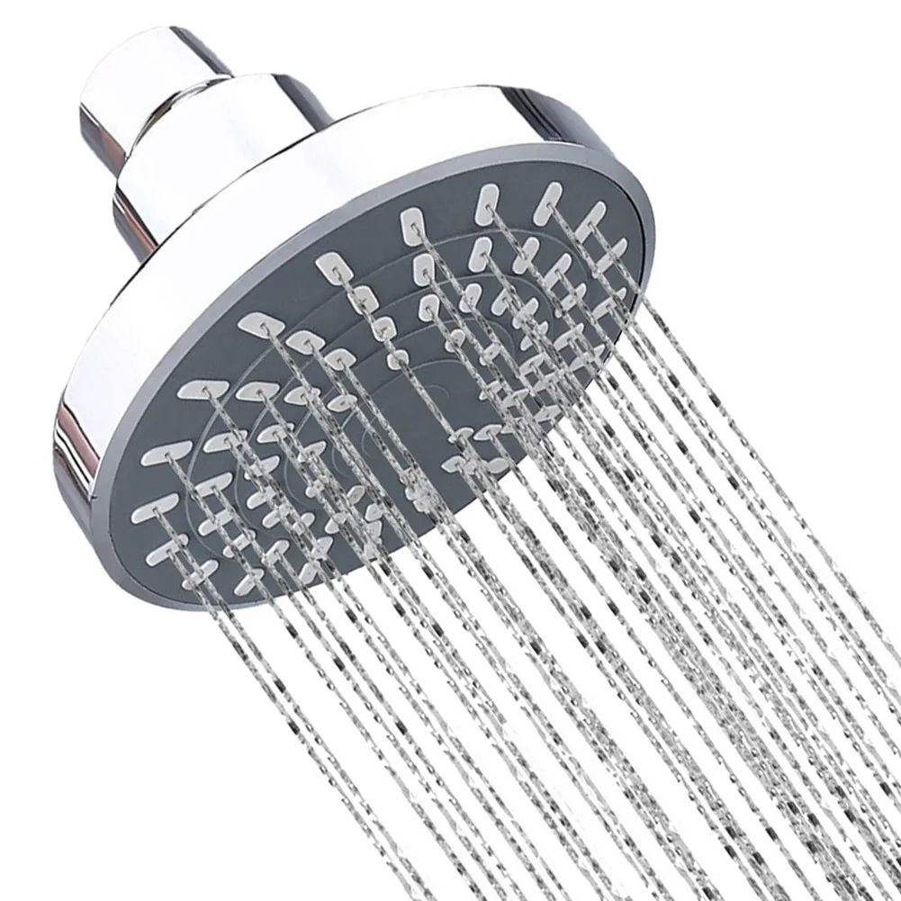 

ABS Round Shower Head Sprayer Adjustable Rainfall Wall-Mounted Bathroom Fixture Faucet Replacement Accessories