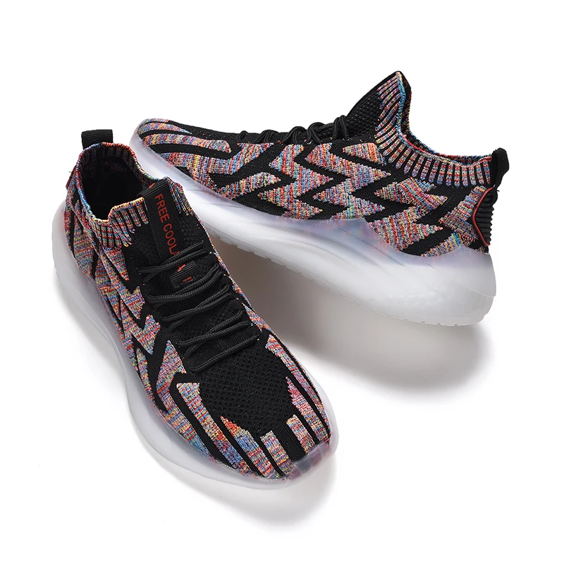 Men sport Running Shoes soft sole Big size Breathable Autumn mesh Marathon light sole Men's Sport socks shoes tenis masculino