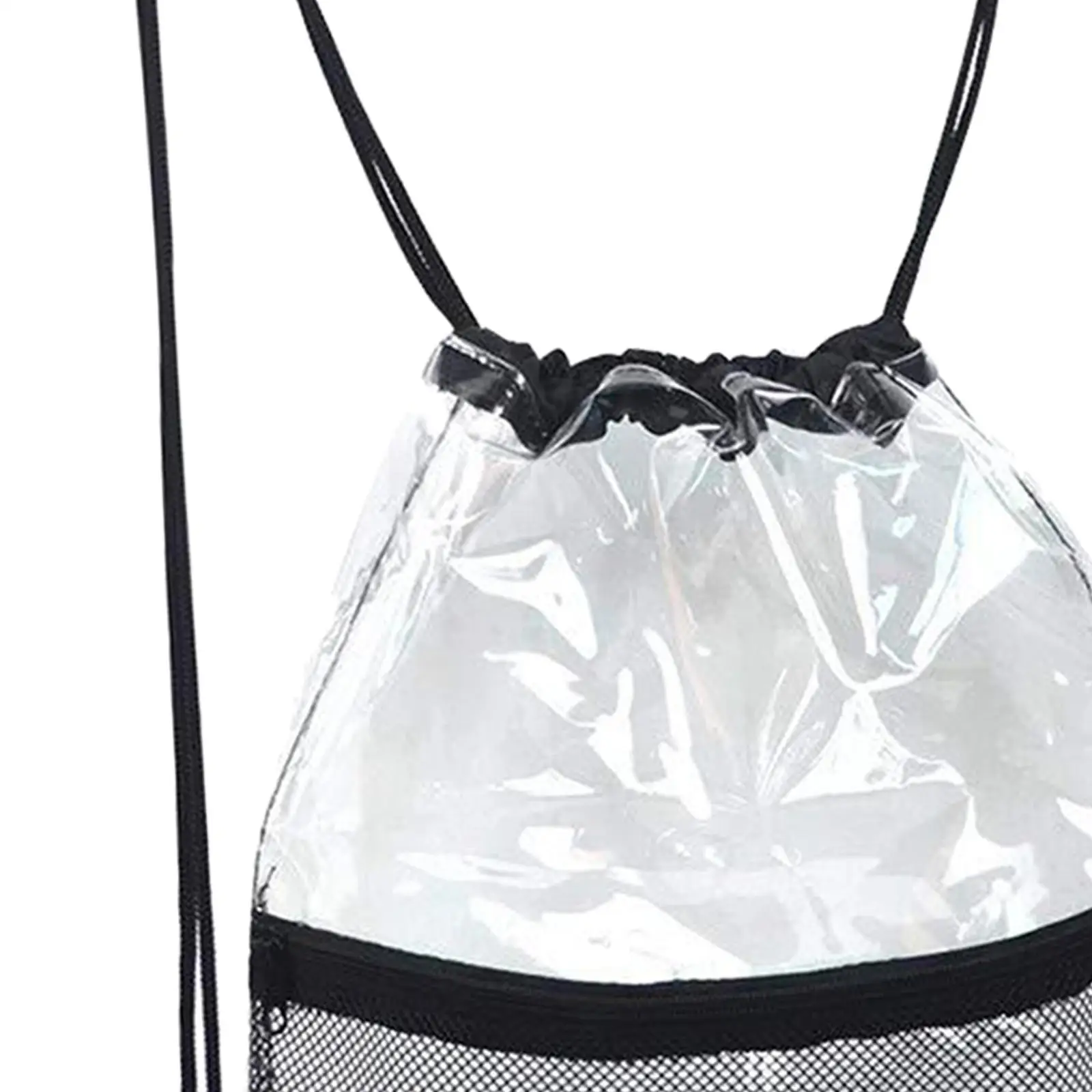 

Clear Drawstring Backbag Waterproof Lightweight Cinch Sack Small Clear Bag for Sporting Event Gym Traveling Men Women Swimming