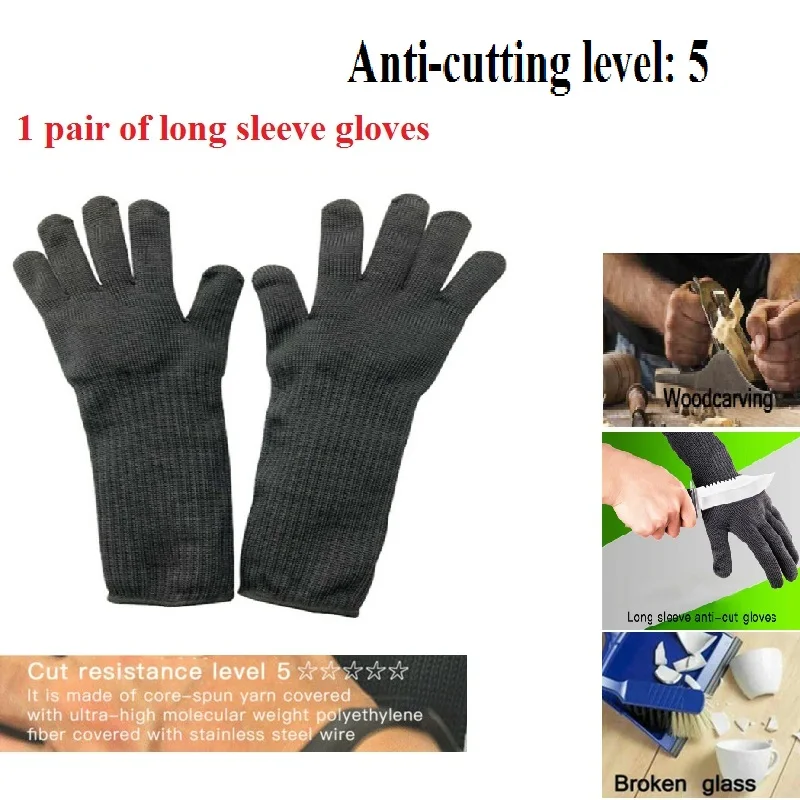 

Level 5 Safety Anti Cut Gloves Stab Resistant Stainless Steel Metal Mesh Butcher Work Glove High-strength For Industry Home Use
