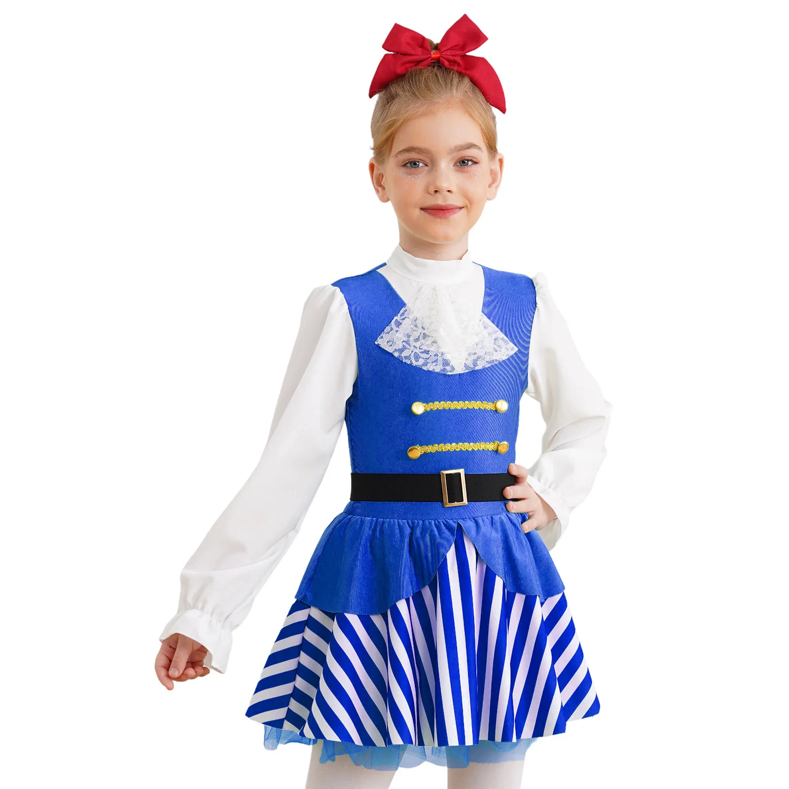 Детский рождественский костюм для девочек платье-пачка трапециевидной формы с