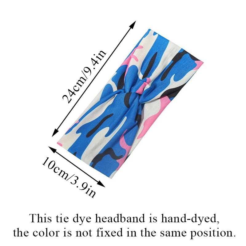 

Outdoor Gym Hairband Camouflage Knotted Headbands Running Sweatband Headwraps Stretch Hair Accessories Wide Cotton Hair Bands