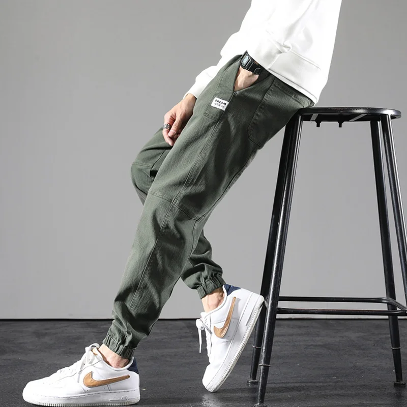 Men Clothing 2022 New Pattern Loose Elastic Force Recreational Versatile Trousers Motion Dark Grey Haren Pants Autumn Female