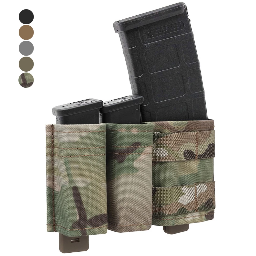 Tactical 9mm 5.56 Molle Magazine Pouch Kydex inserto stile Clip cinturino per cintura caccia Paintball Mag fondina tripla pistola fucile