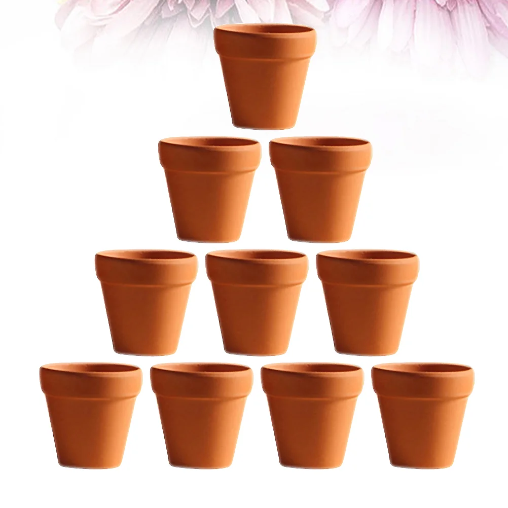 

Small Clay Pots: 20pcs Clay Ceramic Pottery Planter Flower Nursery Terra Cotta Pots with Drainage Hole for Plants Crafts