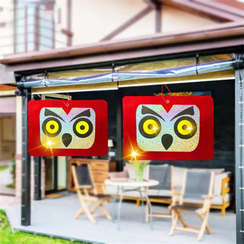 

Balcony Bird Repellent Owl Agricultural Garden Square Face Cat Head Laser Reflective Double-sided Repellent Tool