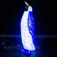 3d penguin light up christmas decoration outdoor holiday lights festival led light party decoration waterproof ip44