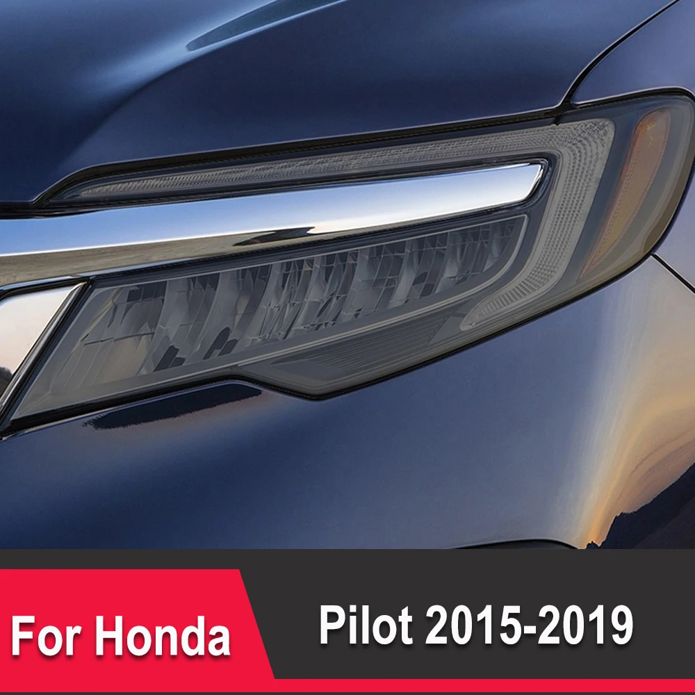 

2 шт. Защитная пленка для автомобильных фар Прозрачная черная наклейка из ТПУ для Honda Pilot 2015 2016 2017 2018 2019 аксессуары