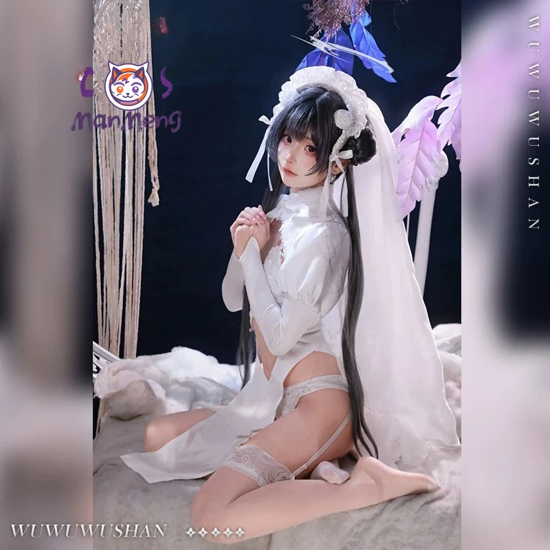 Фото Костюм для косплея Game Blue Archive Рюгэ Кисаки: белое платье-ципао в китайском стиле, головной убор, носки, сексуальное женское платье на Хэллоуин №1