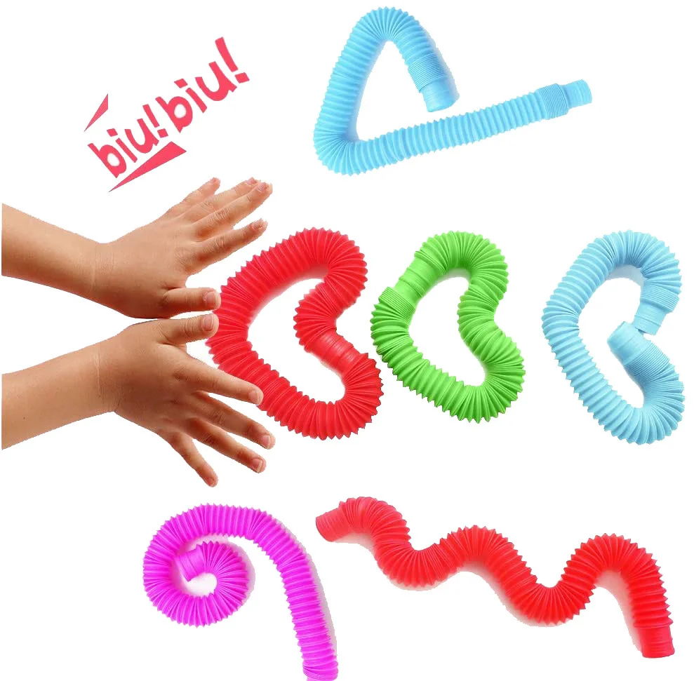 

1Pcs Mini Pop Tubes Sensory Toy for Adult Fidget Stress Relieve Toys Kid Autism Anti Stress Plastic Bellows Children Squeeze Toy