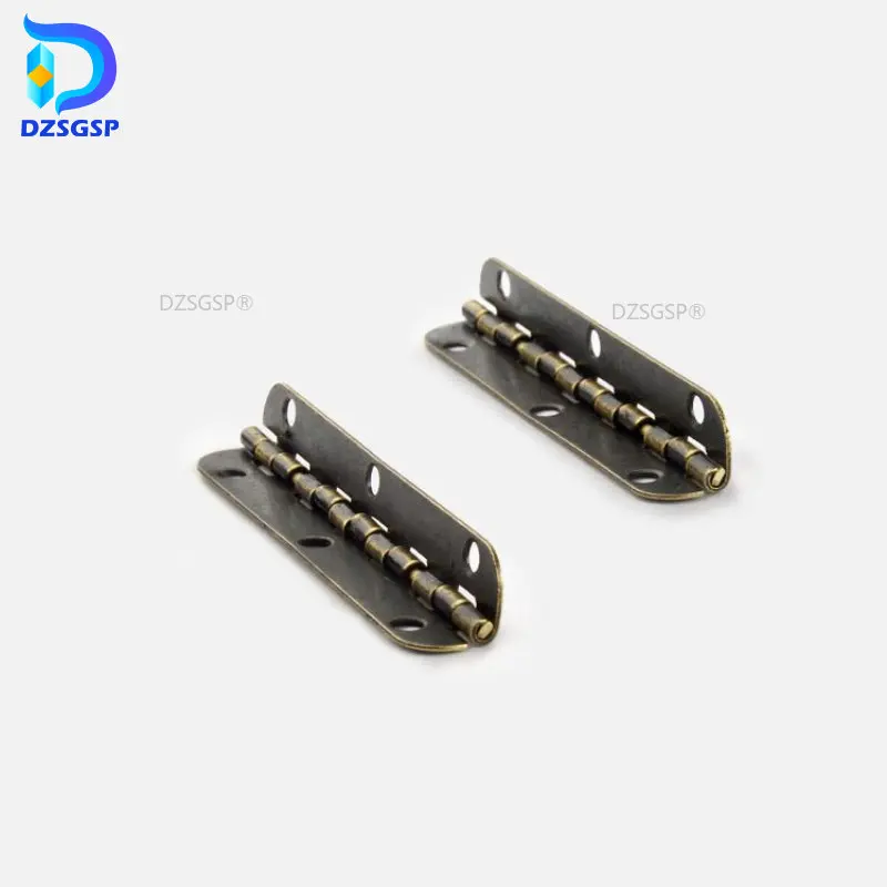 

2pcs Golden Metal Hinges Mini Long Gold Hinge Furniture Fittings Hardware Cabinet Jewelry Box Wooden Case Antique Hinge
