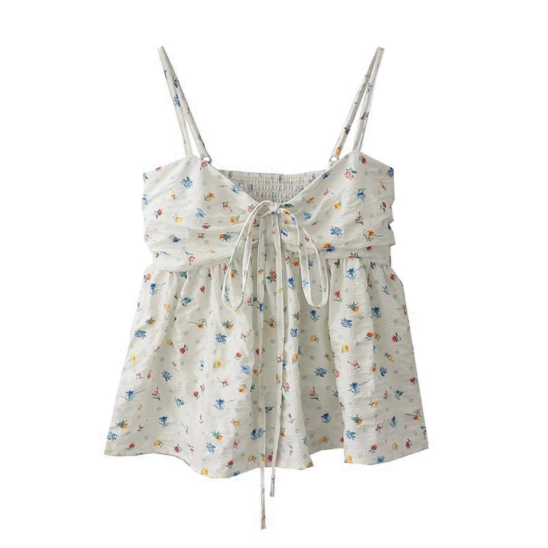 

Японский синий короткий топ, Женский корсет, футболка без рукавов, Милая женская футболка с вышивкой и бантом, милые топы на бретельках