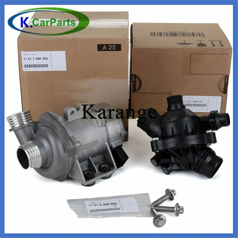 11517586925 11537549476 Электрический водяной насос + термостат для BMW E60 E61 E81 E87 E90 E91 X1 X3 X5 Z4 325i