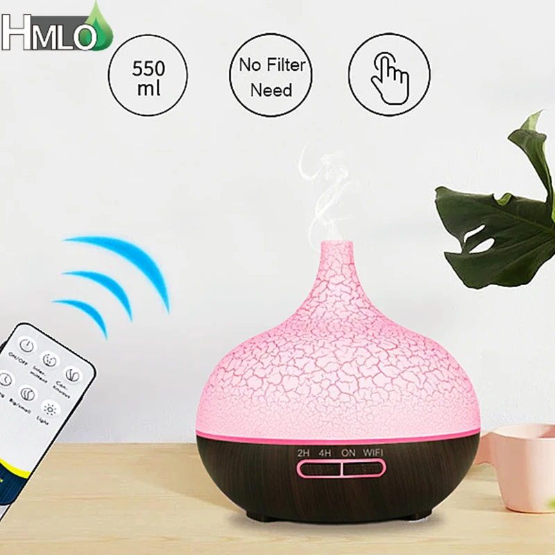 550ml Aroma Air Humidifier Essential Oil Diffuser Aromatherapy Electric Ultrasonic cool Mist Maker for Home Remote Control enlarge