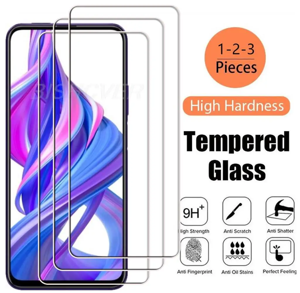 

Tempered Glass On FOR Honor 9X Pro 6.59" Honor9X 9XPro Premium STK-LX1 HLK-L41 L42 Screen Protective Protector Phone Cover Film