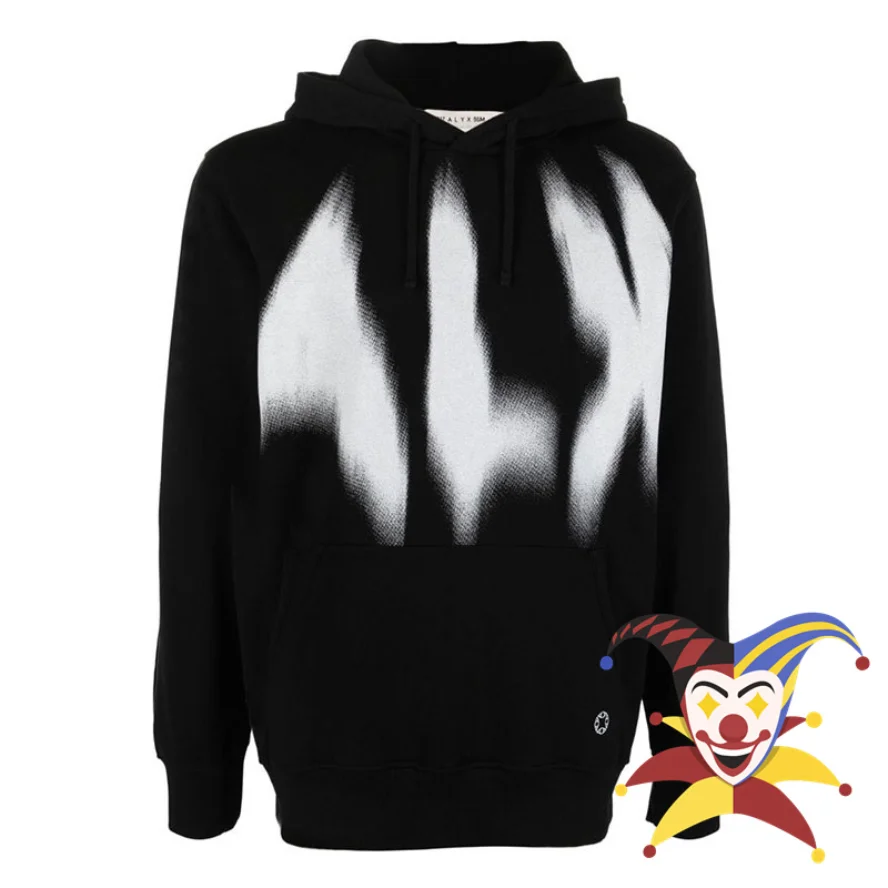 

ALYX 1017 9SM Graffiti Inkjet Logo Functional Hoodie Men Women 1:1 Top Quality Casual Hooded ALYX Pullover