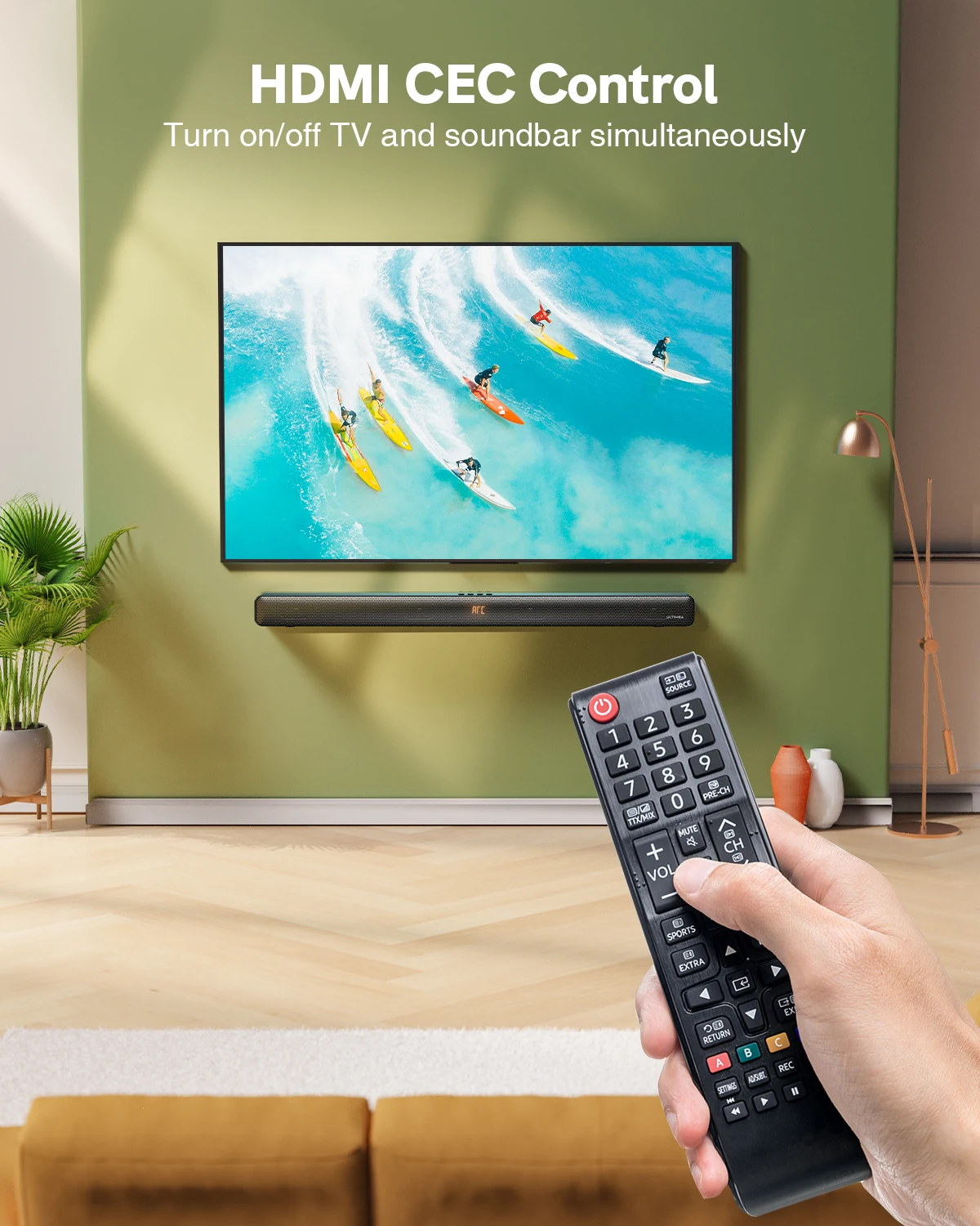 ULTIMEA TV SoundBar 100W custom Ultra Deep Bass 9EQs 3D Surround со стандартным оптическим динамиком AUX Bluetooth |