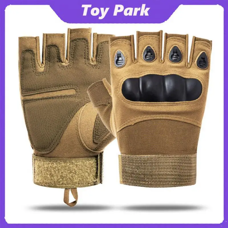 

Durable Tactical Gloves Riding Protection Comfortable Mittens A Pair Half Finger Gloves Bike Bicycle Accessories Breathable