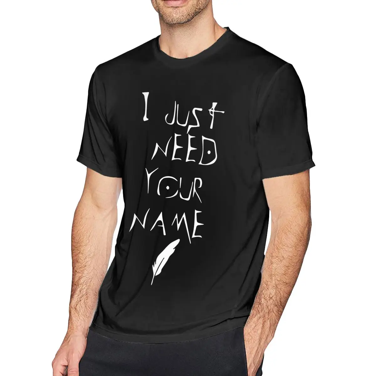 

Death Note Need Your Name T Shirt Cartoon Man Casual T-Shirt Plus size Printed 100 Percent Cotton Tee Shirt