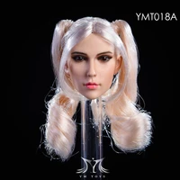 ymtoys ymt018 16 female soldier goddess of glamour hair planting head carving model accessories fit 12 action figures body