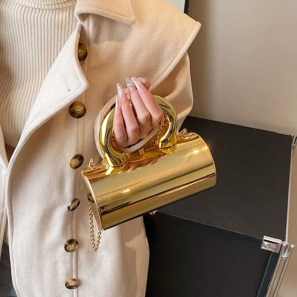 Акриловые модные вечерние кошельки мини-круглая цилиндрическая сумка