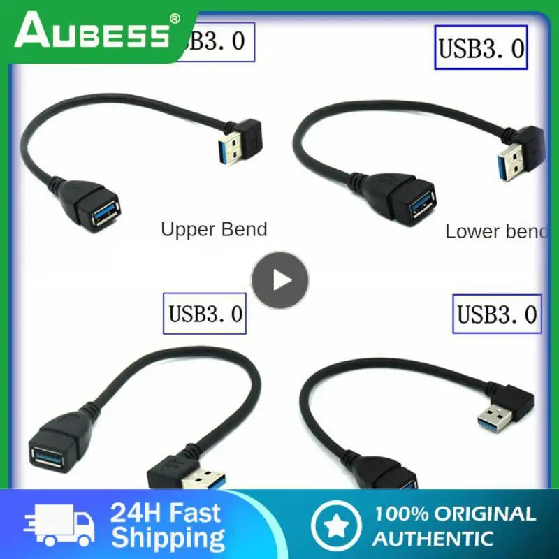 

Link Is Not Loose Data Cable Black Usb3.0 Elbow Male To Female Extension Cable Bendable Usb Right Angle Elbow Extension Cable