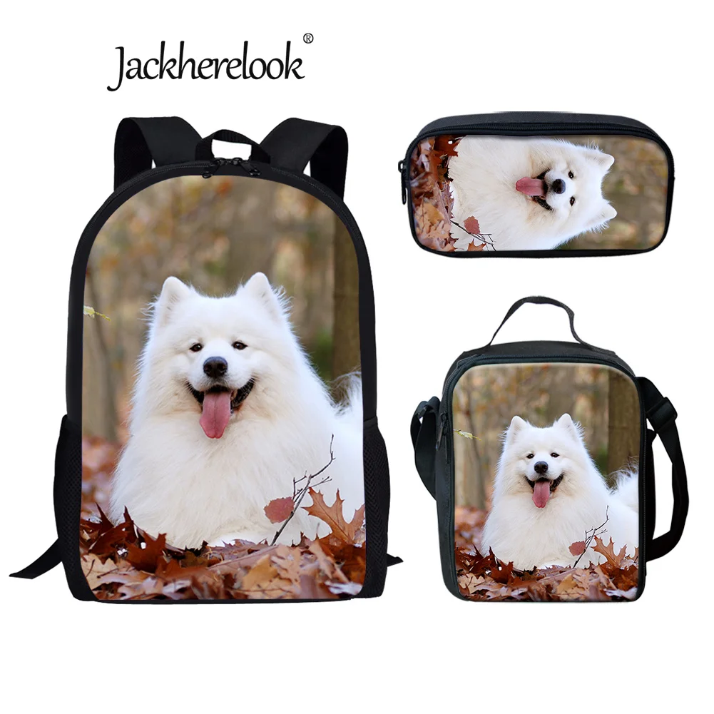 Jackherelook 3 шт./компл. 3D детская школьная сумка с собакой, детский рюкзак с принтом для мальчиков и девочек, новинка 2022, школьный рюкзак для ноутб...