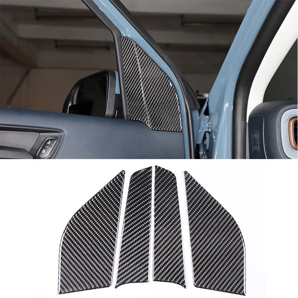 

4PCS Car Door A-Pillar Interior Trim Real Carbon Fiber Car Door A-Pillar Interior Trim For Ford Maverick 2022-23