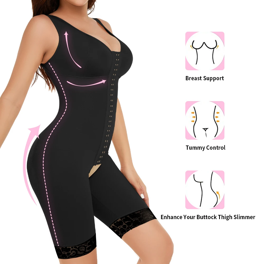 Full Body Shapewear for Women Faja Colombianas Waist Trainer Compression Garments Tummy Control Shapewear Slimming Butt Lifter