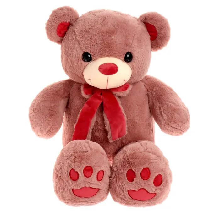 Мягкая игрушка Медведь с бантом 80 см цвет МИКС |