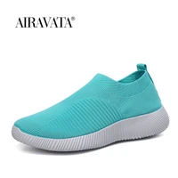 womens casual shoes convenient fashion slip on lightweight sneakers walking weave mesh fabric flats shoes